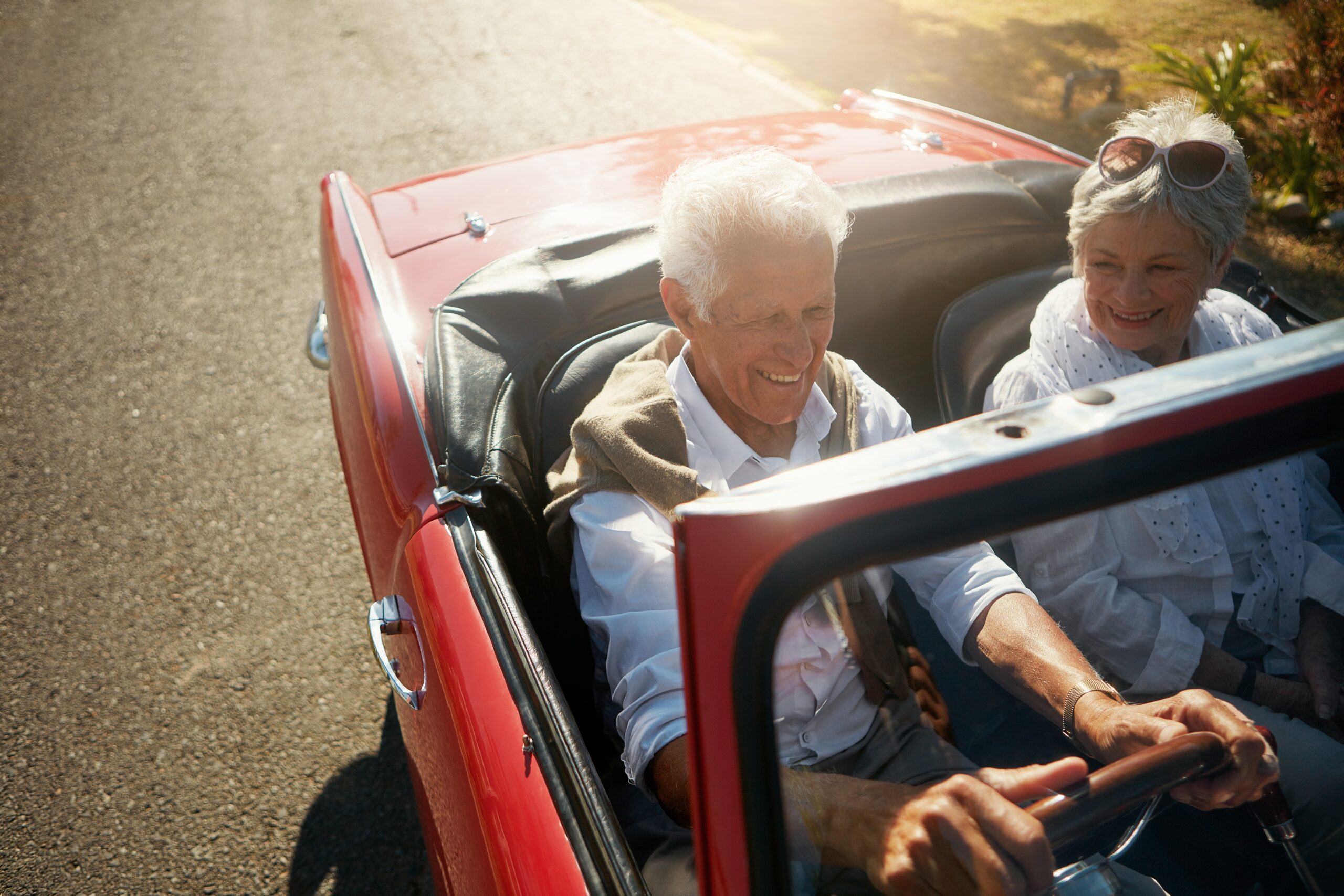 Couple reviewing retirement plan