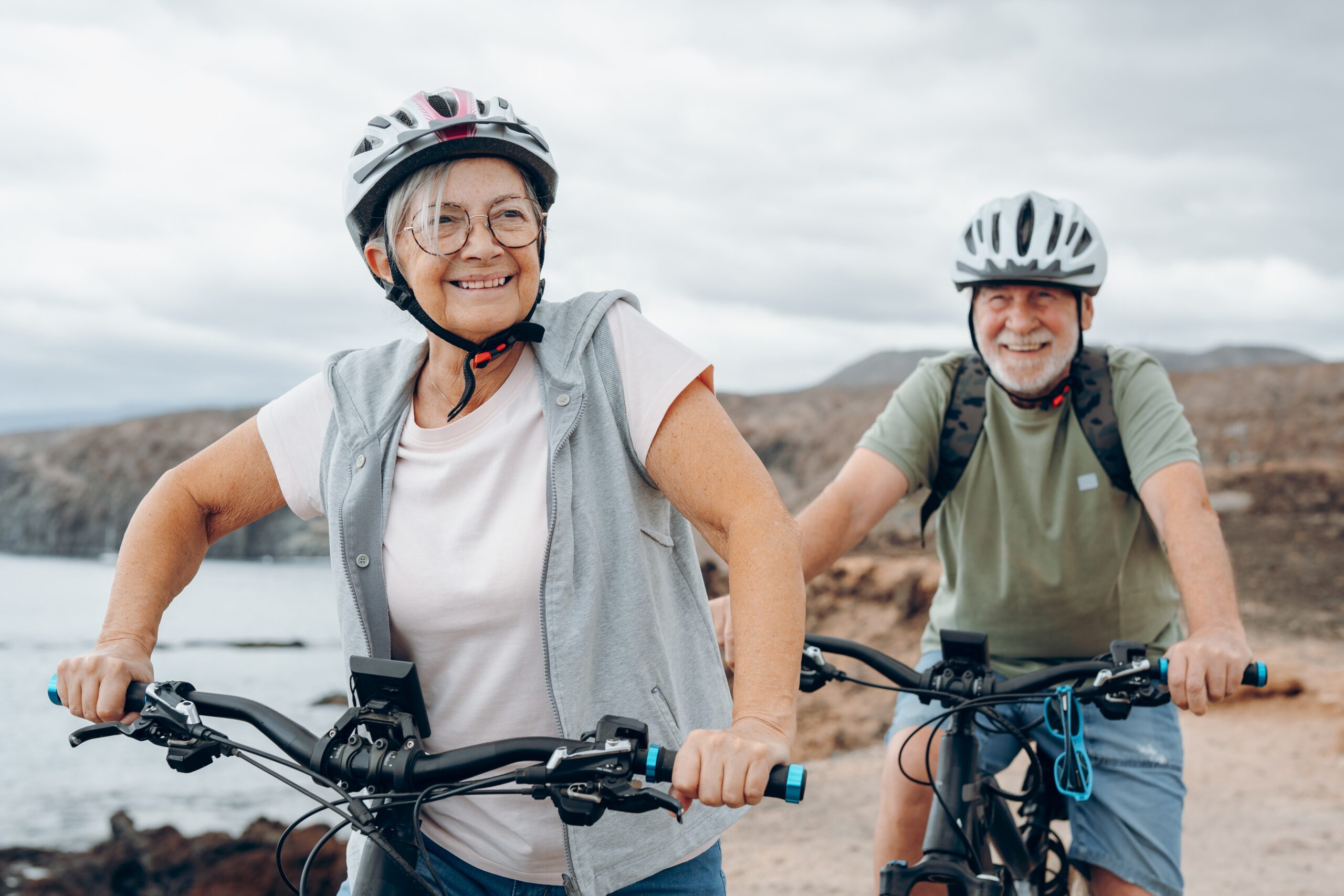 Older individuals reviewing documents